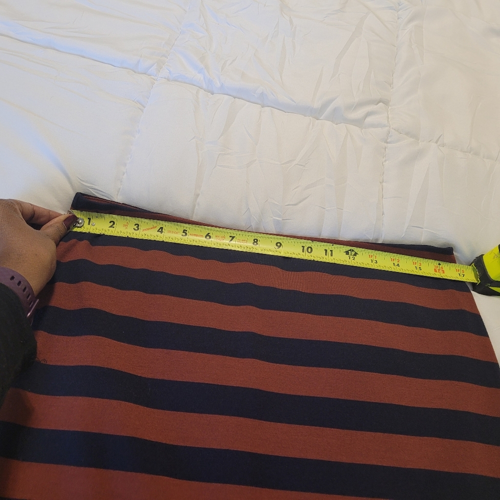 The Limited brown and blue striped skirt. - Picture 10 of 10